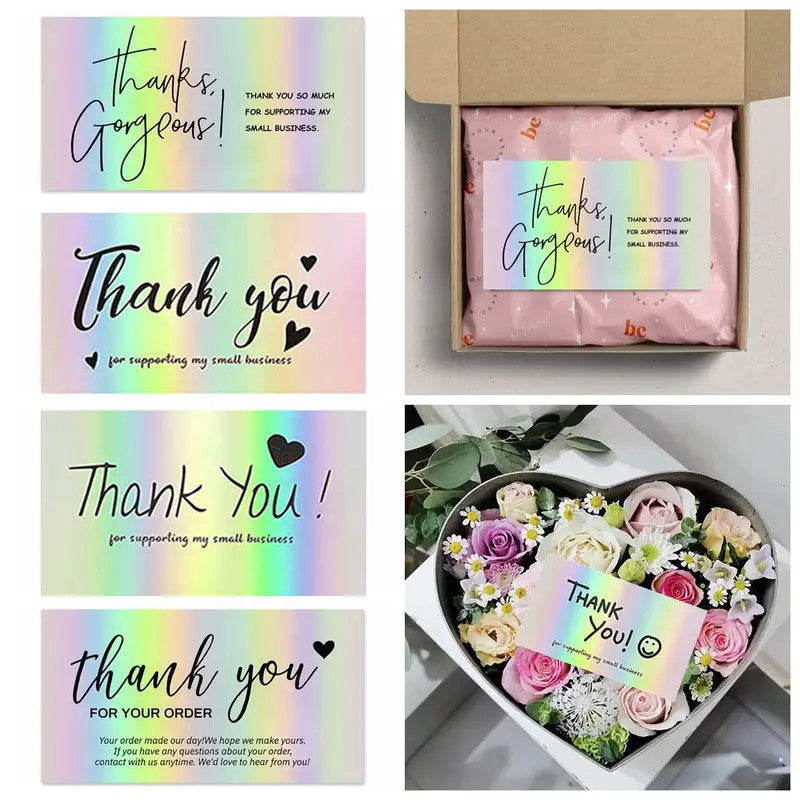 50 Sheetspack Laser Holographic Gift Card Greeting Card Gift