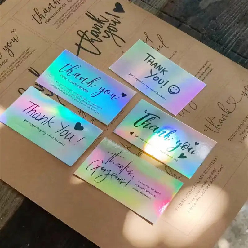 50 Sheetspack Laser Holographic Gift Card Greeting Card Gift