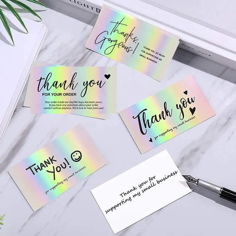 50 Sheetspack Laser Holographic Gift Card Greeting Card Gift